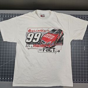 Vintage Carl Edwards Tshirt Large Nascar Roush Chase 99 Y2K Streetwear Racing